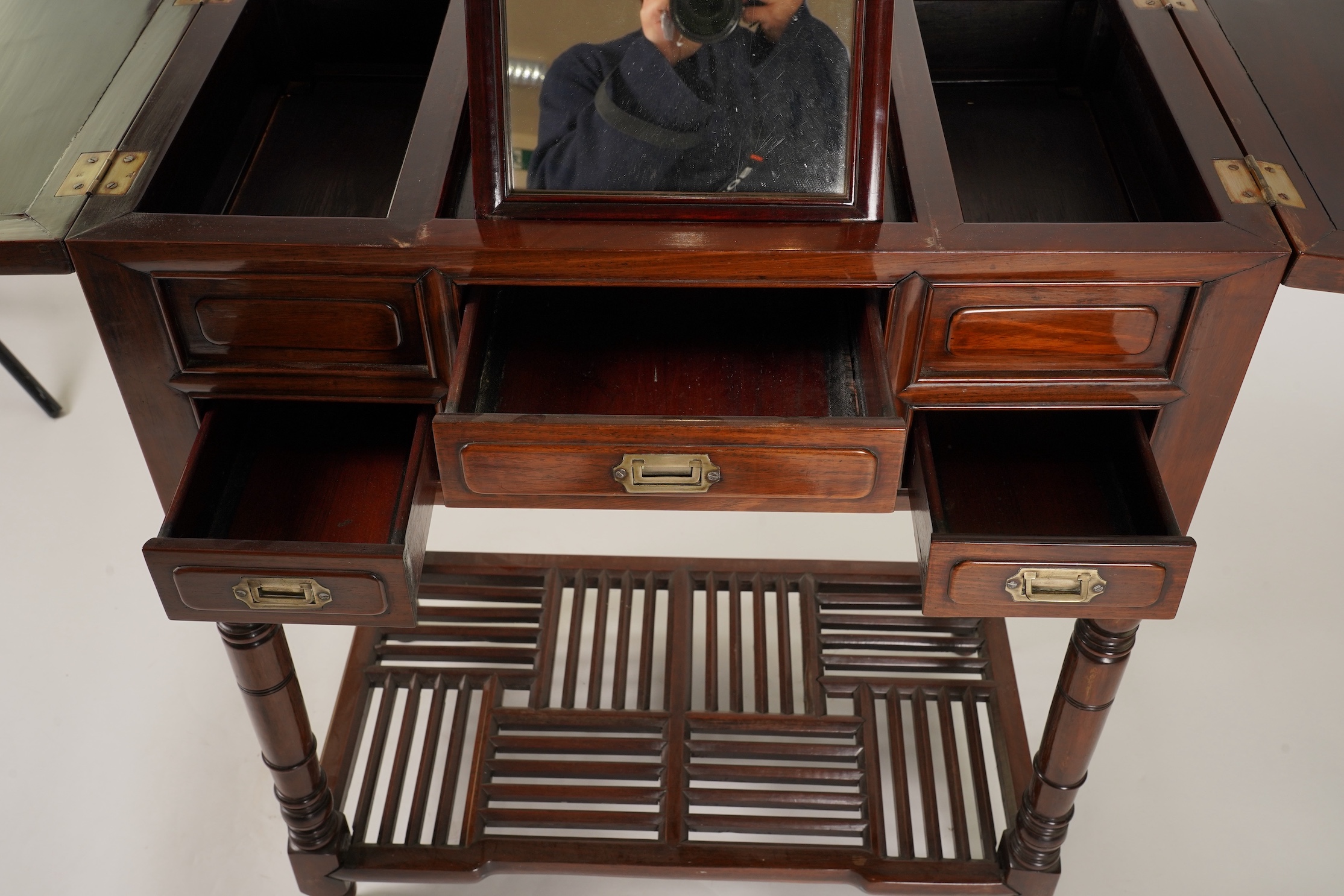 A Chinese hongmu dressing table, 19th century